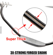 Weedless hooks (weighted)