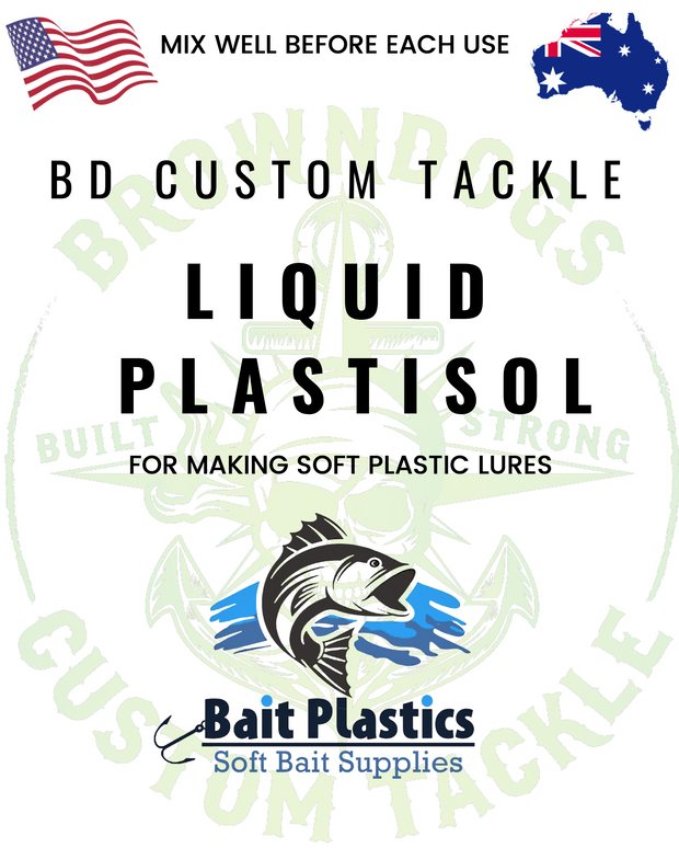 500 ml - Bait Plastics Plastisol -342 HARD SALTWATER LOW ODOUR  ULTRA CLEAR