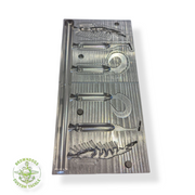 Soft plastic Aluminium Mold, three different baits in the one mold. Soft plastic bait mold 